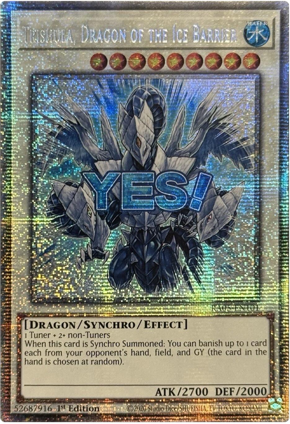 Trishula, Dragon of the Ice Barrier (Starlight Rare) [RA05-EN101] Starlight Rare | Exor Games Bridgewater