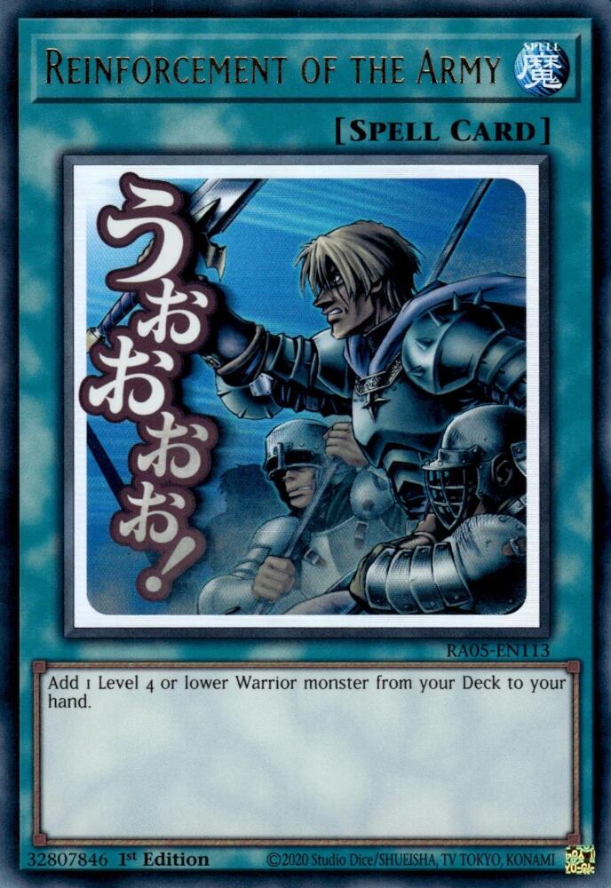 Reinforcement of the Army [RA05-EN113] Ultra Rare | Exor Games Bridgewater