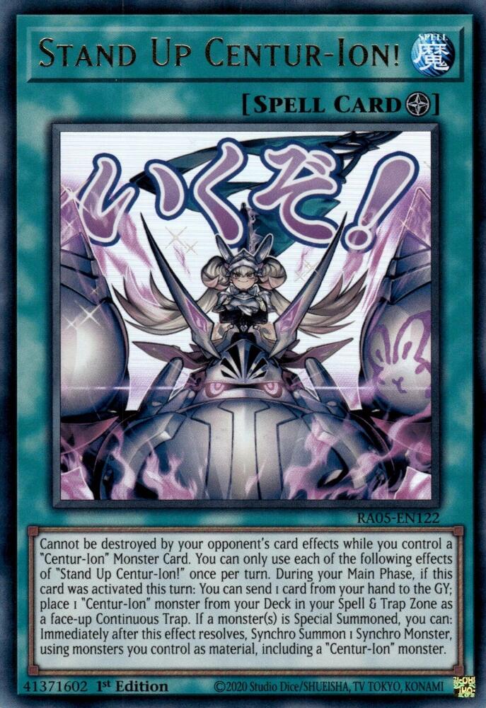 Stand Up Centur-Ion! [RA05-EN122] Ultra Rare | Exor Games Bridgewater