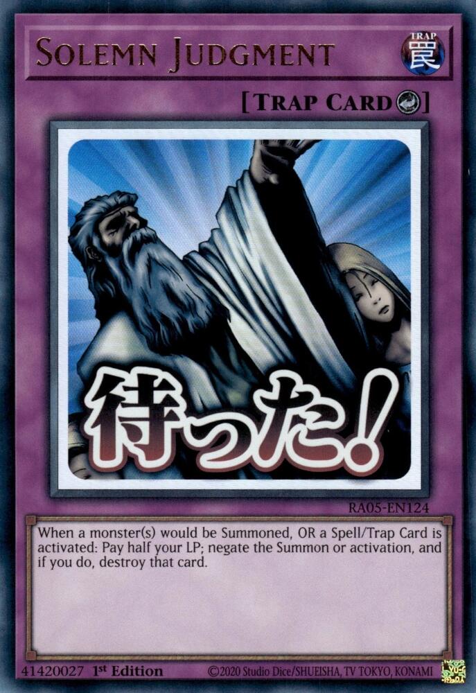 Solemn Judgment [RA05-EN124] Ultra Rare | Exor Games Bridgewater