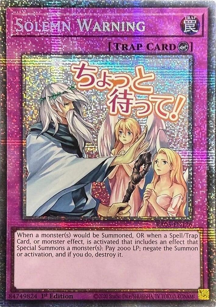 Solemn Warning (Starlight Rare) [RA05-EN126] Starlight Rare | Exor Games Bridgewater