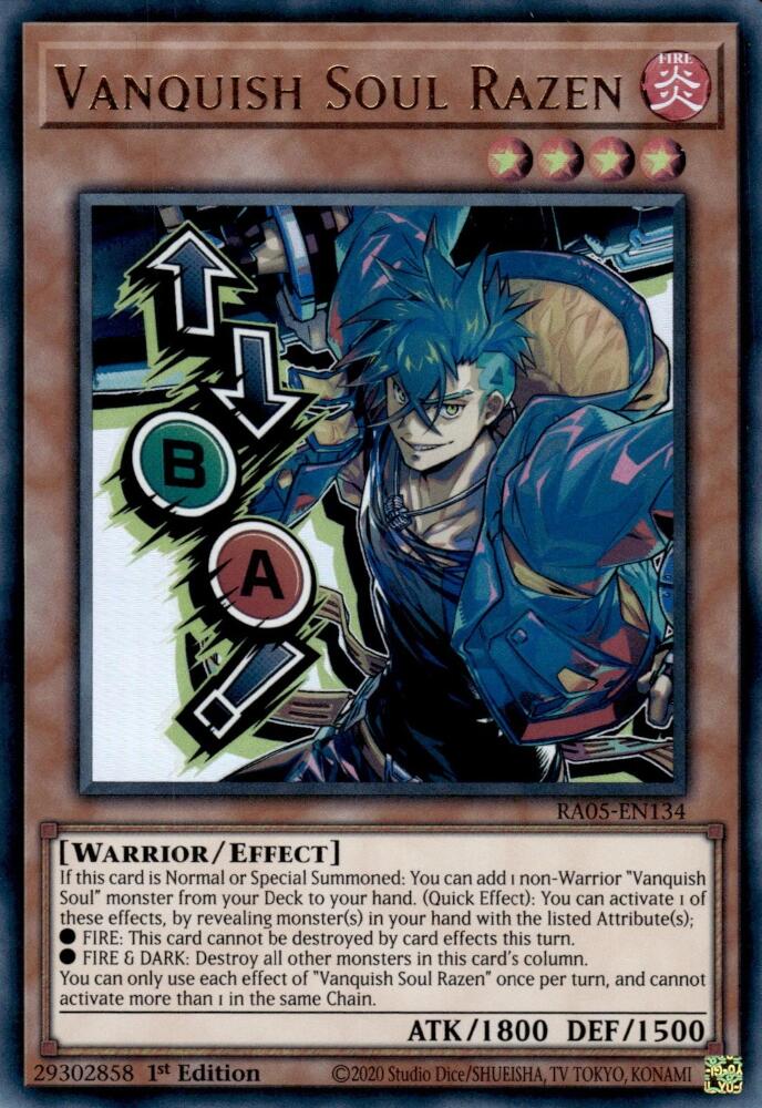 Vanquish Soul Razen [RA05-EN134] Ultra Rare | Exor Games Bridgewater