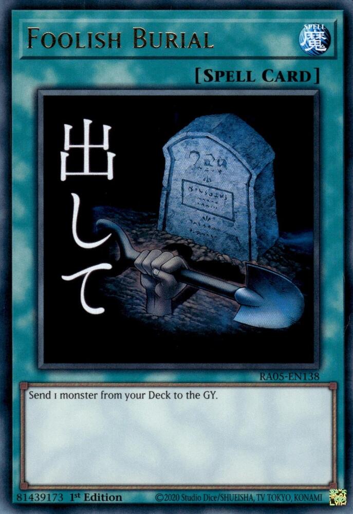 Foolish Burial [RA05-EN138] Ultra Rare | Exor Games Bridgewater
