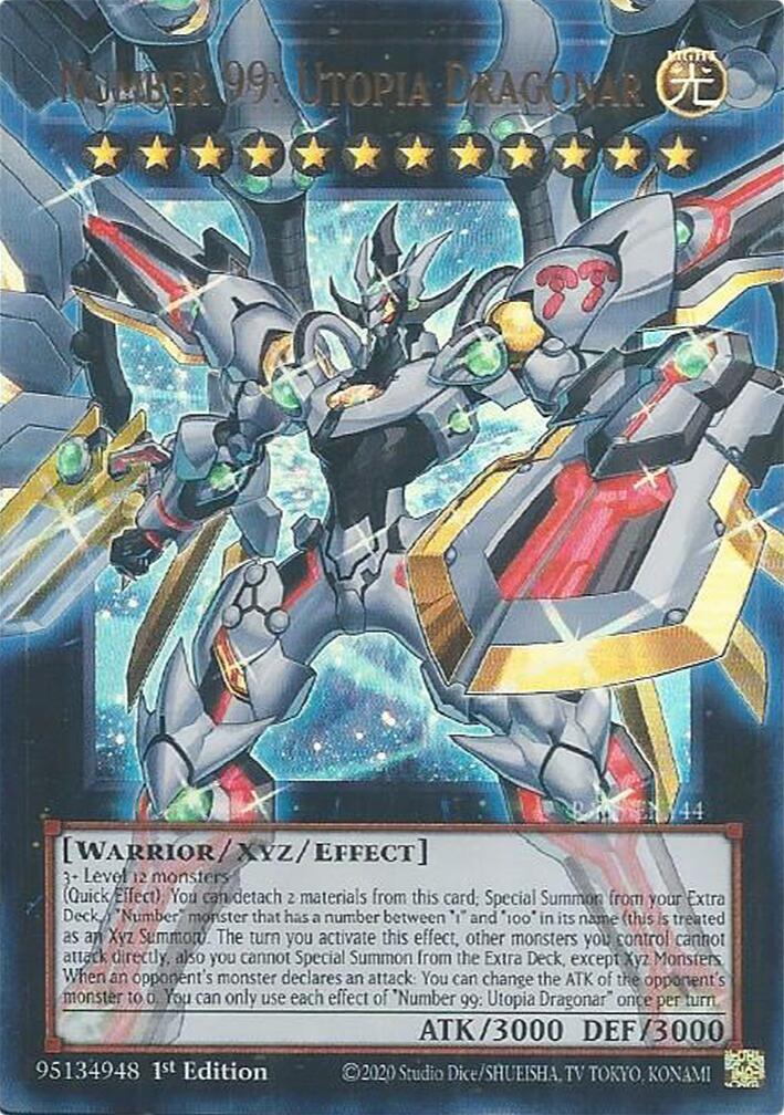 Number 99: Utopia Dragonar [RA05-EN144] Ultra Rare | Exor Games Bridgewater