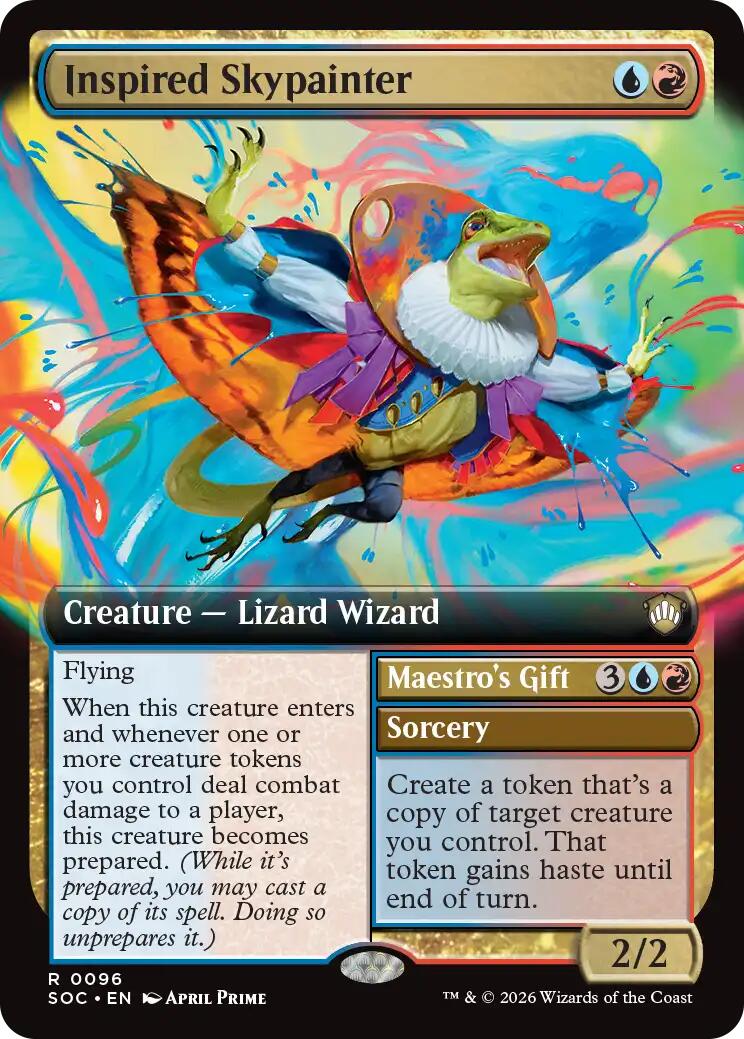 Inspired Skypainter (Extended Art) [Secrets of Strixhaven Commander] | Exor Games Bridgewater