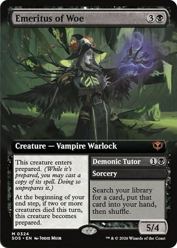 Emeritus of Woe (Extended Art) [Secrets of Strixhaven] | Exor Games Bridgewater