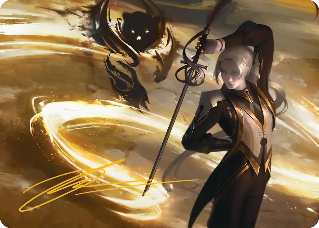 Rapier Wit Art Card (Gold-Stamped Signature) [Secrets of Strixhaven Art Series] | Exor Games Bridgewater