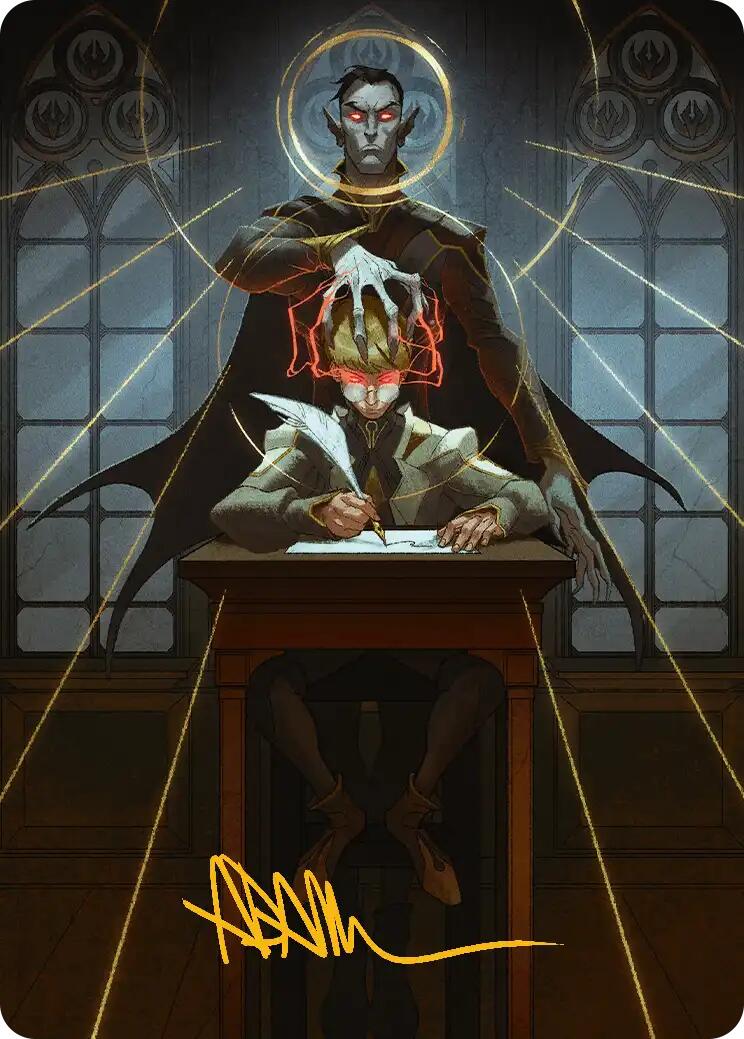 Vampiric Tutor Art Card (Gold-Stamped Signature) [Secrets of Strixhaven Art Series] | Exor Games Bridgewater