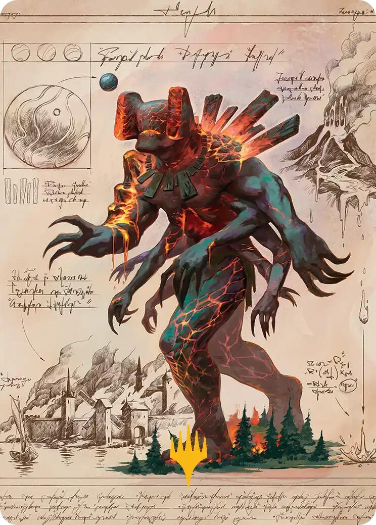 Magmablood Archaic Art Card (Gold-Stamped Planeswalker Symbol) [Secrets of Strixhaven Art Series] | Exor Games Bridgewater