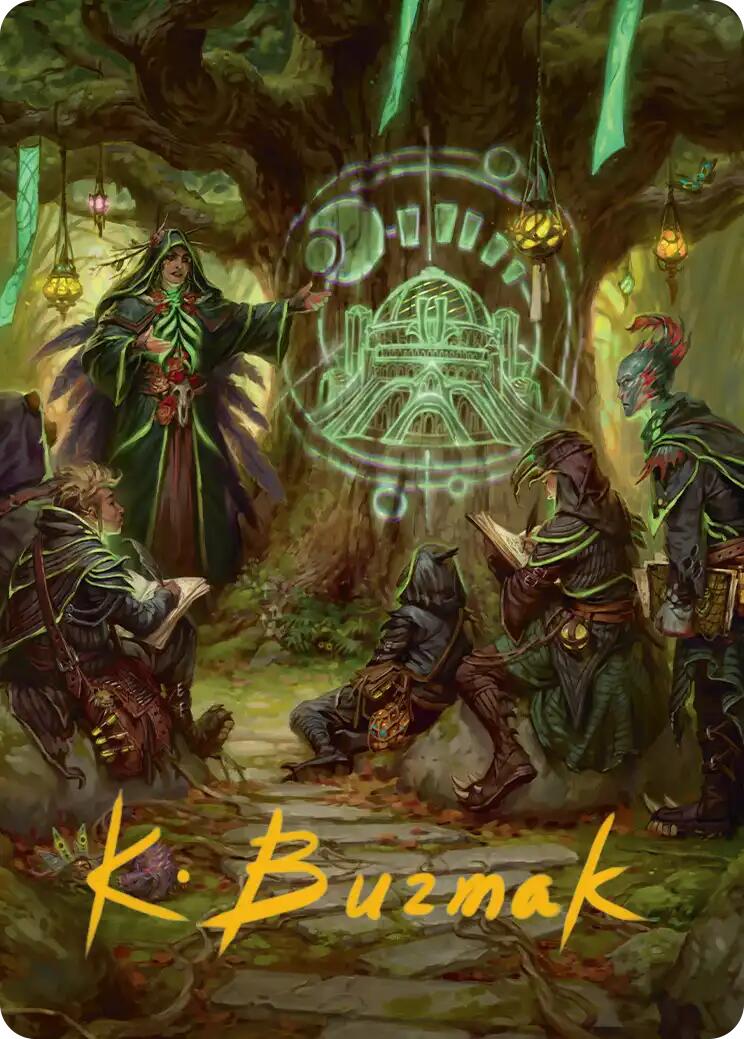 Sylvan Library Art Card (Gold-Stamped Signature) [Secrets of Strixhaven Art Series] | Exor Games Bridgewater