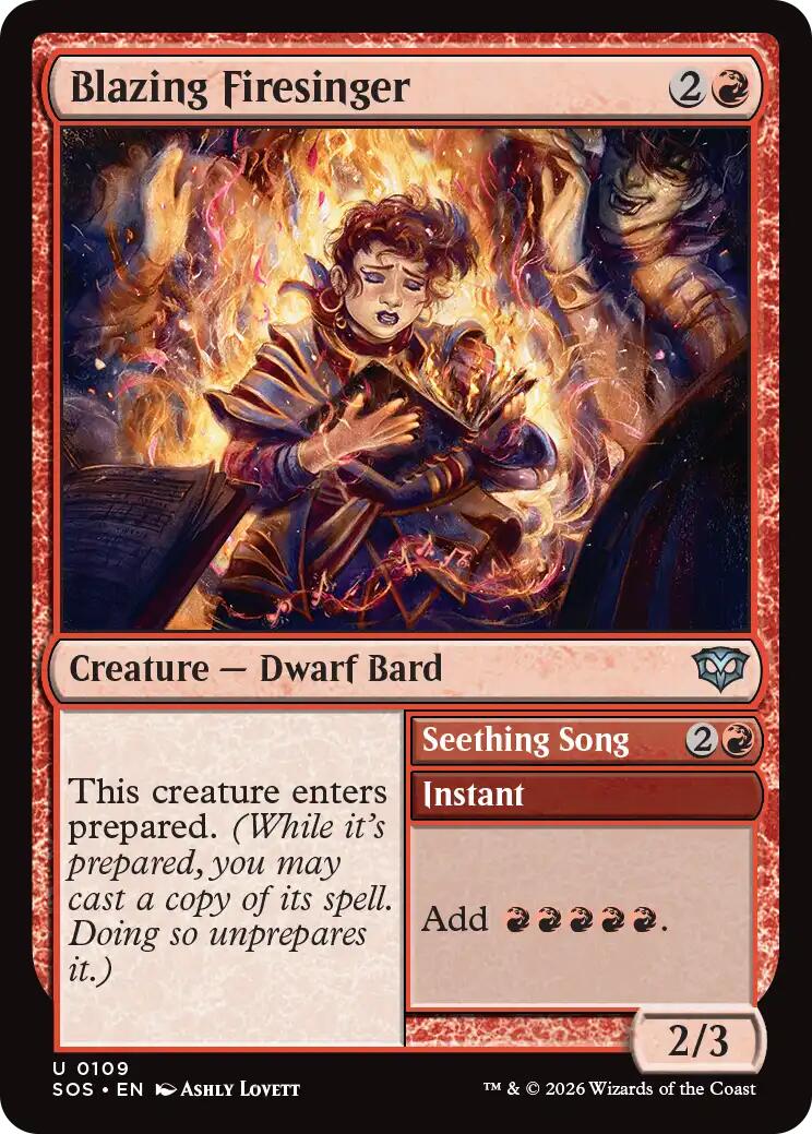Blazing Firesinger [Secrets of Strixhaven] | Exor Games Bridgewater