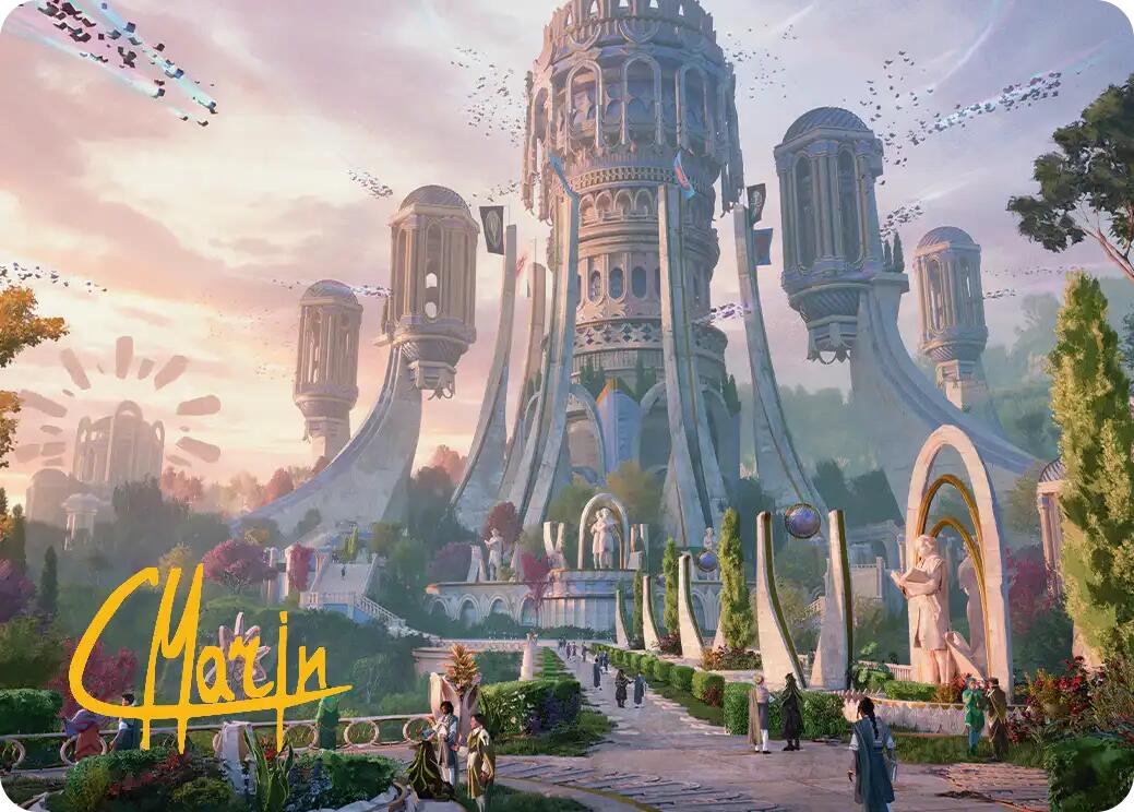 Command Tower Art Card (Gold-Stamped Signature) [Secrets of Strixhaven Art Series] | Exor Games Bridgewater