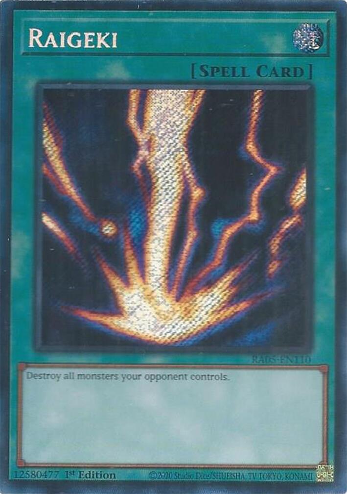 Raigeki (Secret Rare) [RA05-EN110] Secret Rare | Exor Games Bridgewater