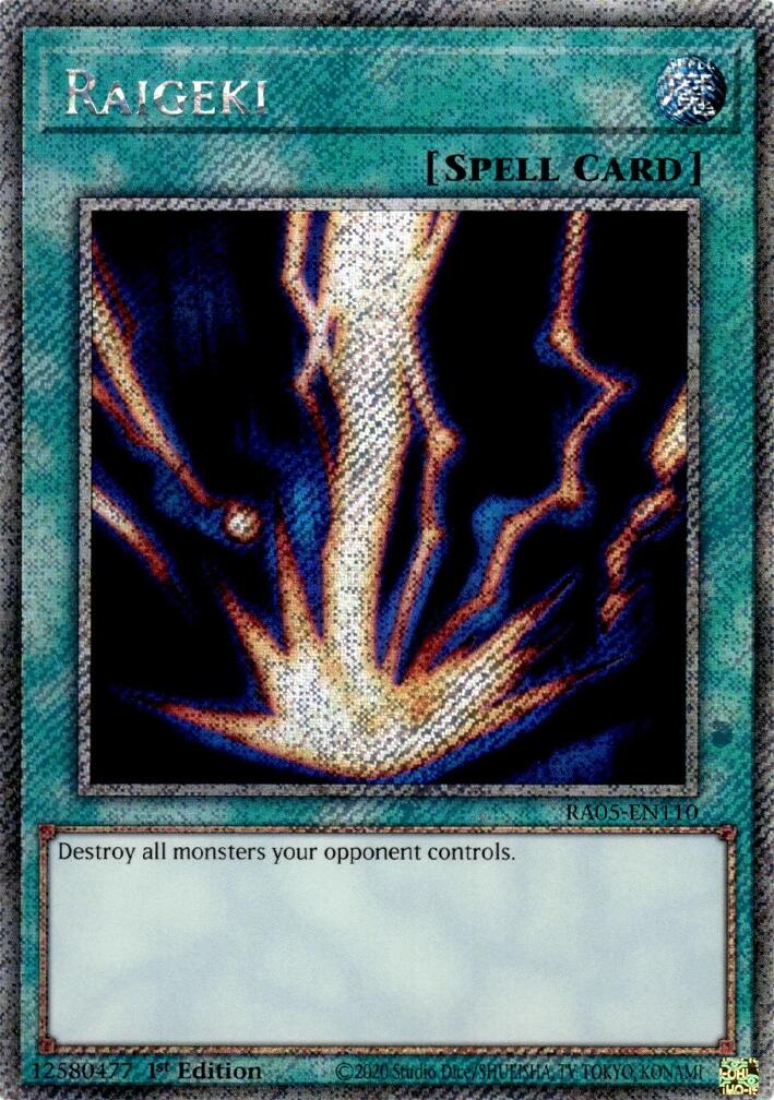 Raigeki (Platinum Secret Rare) [RA05-EN110] Platinum Secret Rare | Exor Games Bridgewater
