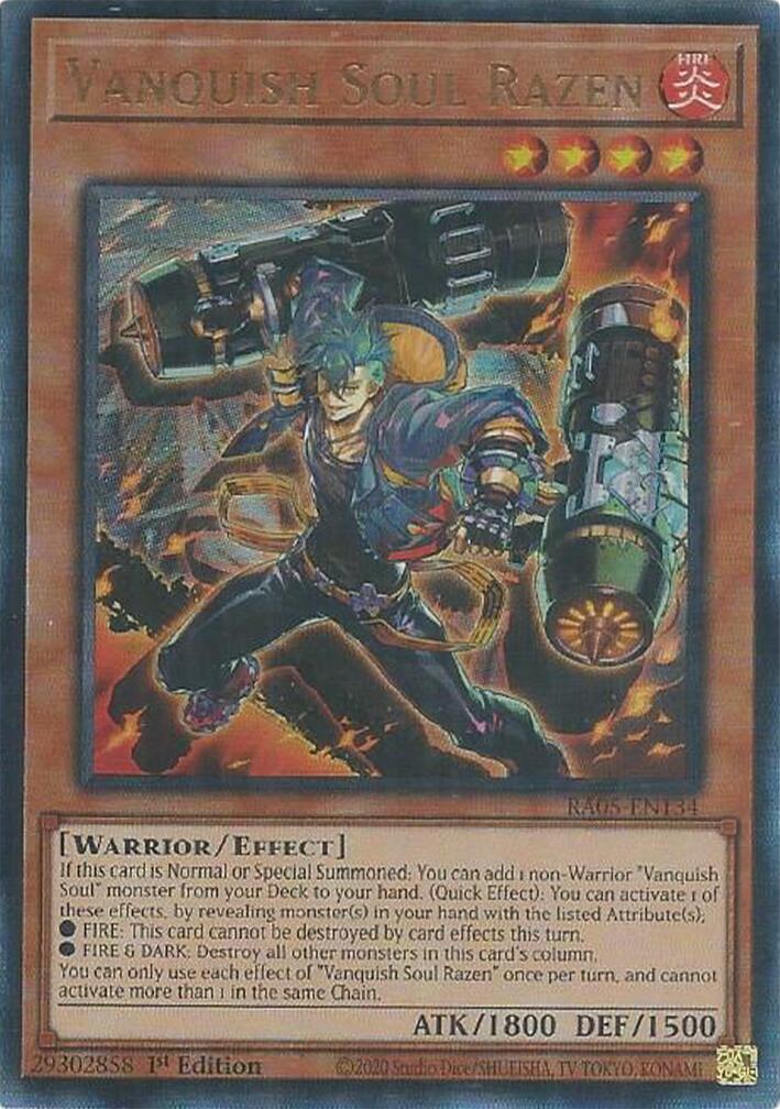 Vanquish Soul Razen (Ultimate Rare) [RA05-EN134] Ultimate Rare | Exor Games Bridgewater