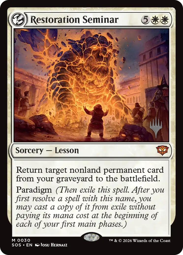 Restoration Seminar [Secrets of Strixhaven Promos] | Exor Games Bridgewater