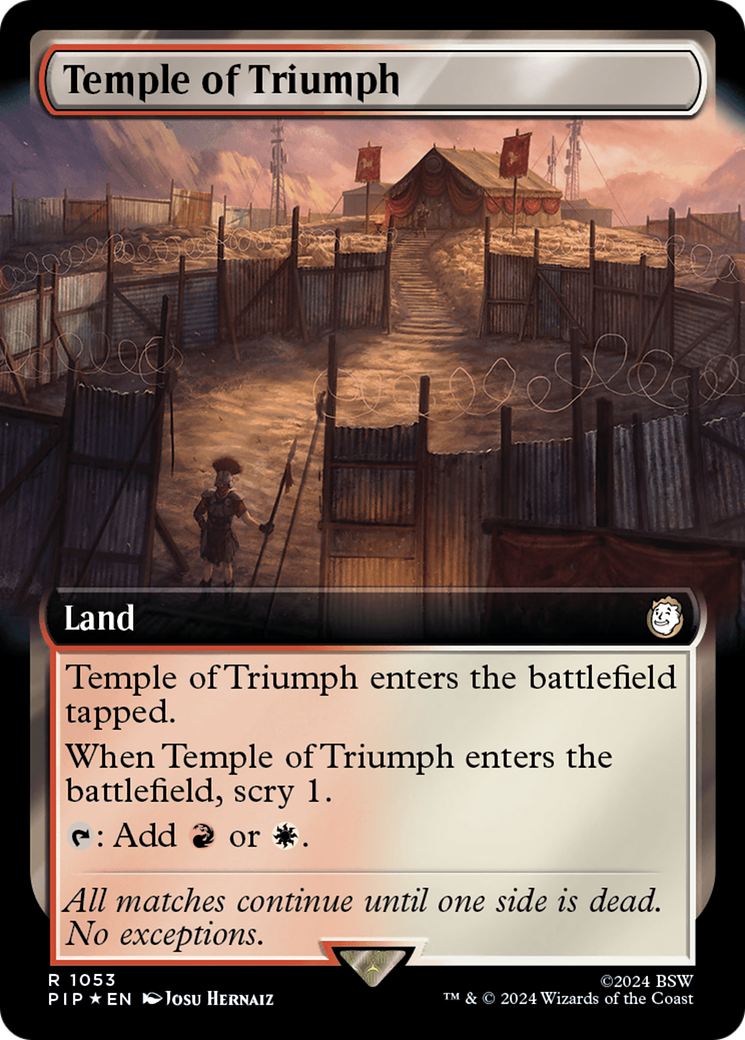 Temple of Triumph (Extended Art) (Surge Foil) [Fallout] | Exor Games Bridgewater