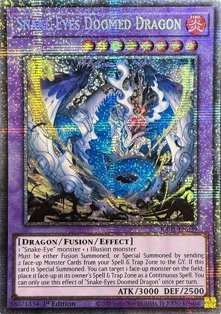 Snake-Eyes Doomed Dragon (Starlight Rare) [RA05-EN039] Starlight Rare | Exor Games Bridgewater