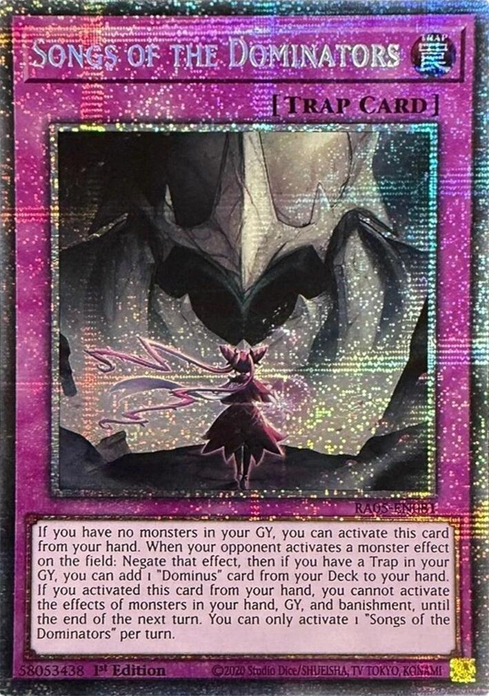 Songs of the Dominators (Starlight Rare) [RA05-EN081] Starlight Rare | Exor Games Bridgewater