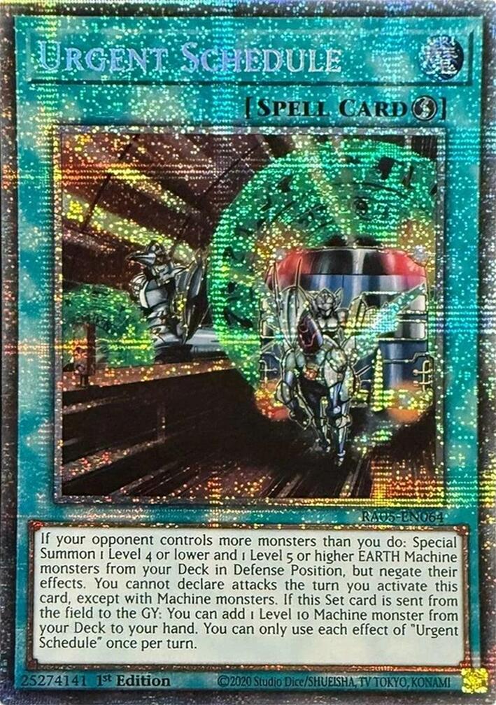 Urgent Schedule (Starlight Rare) [RA05-EN064] Starlight Rare | Exor Games Bridgewater