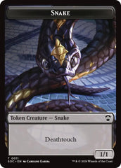 Snake // Zombie Double-Sided Token [Secrets of Strixhaven Commander Tokens] | Exor Games Bridgewater