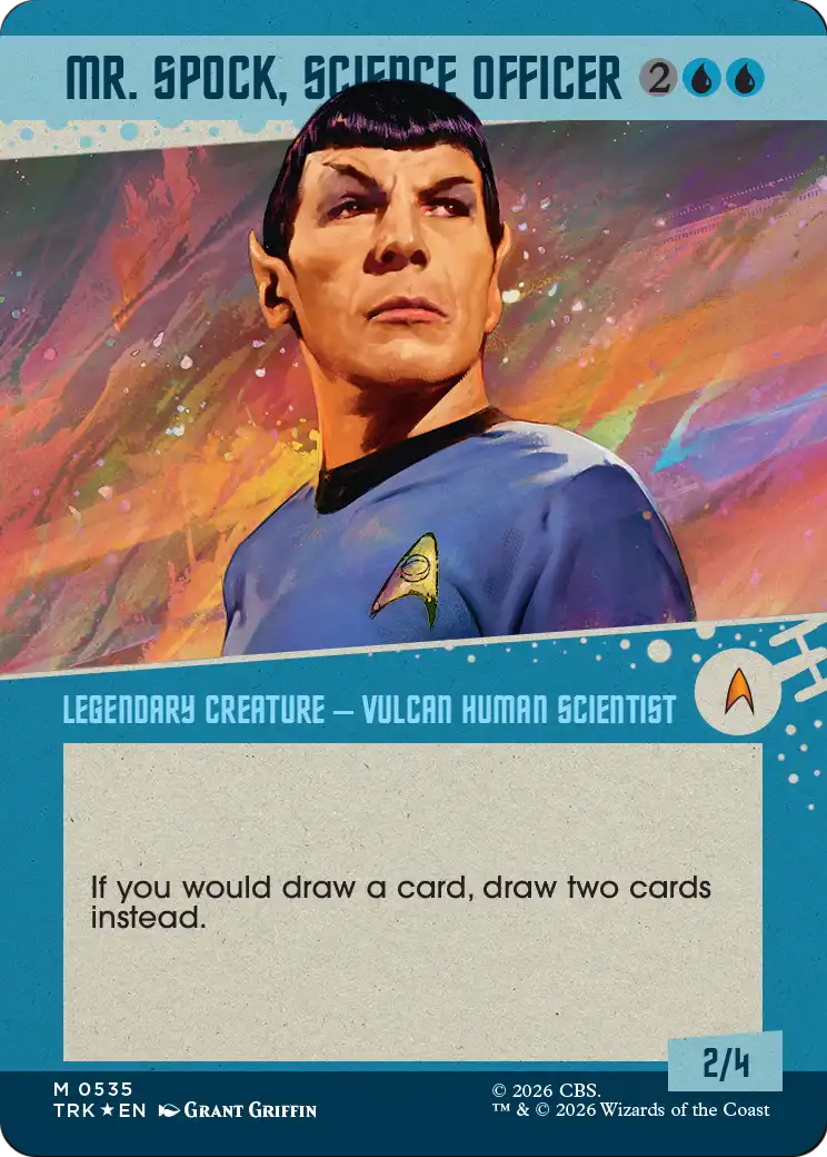 Mr. Spock, Science Officer (Borderless) (Surge Foil) [Star Trek] | Exor Games Bridgewater