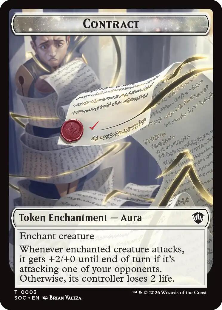 Contract // Pegasus Double-Sided Token [Secrets of Strixhaven Commander Tokens] | Exor Games Bridgewater