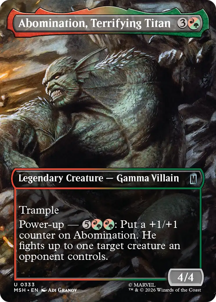 Abomination, Terrifying Titan (Borderless) [Marvel Super Heroes] | Exor Games Bridgewater