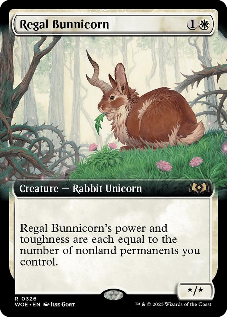 Regal Bunnicorn (Extended Art) [Wilds of Eldraine] | Exor Games Bridgewater