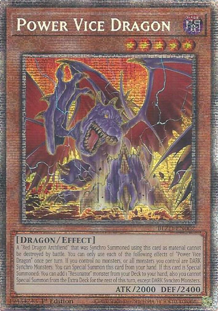 Power Vice Dragon (Starlight Rare) [BLZD-EN002] Starlight Rare | Exor Games Bridgewater