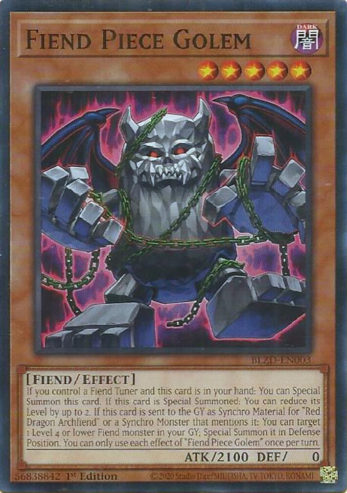 Fiend Piece Golem [BLZD-EN003] Common | Exor Games Bridgewater
