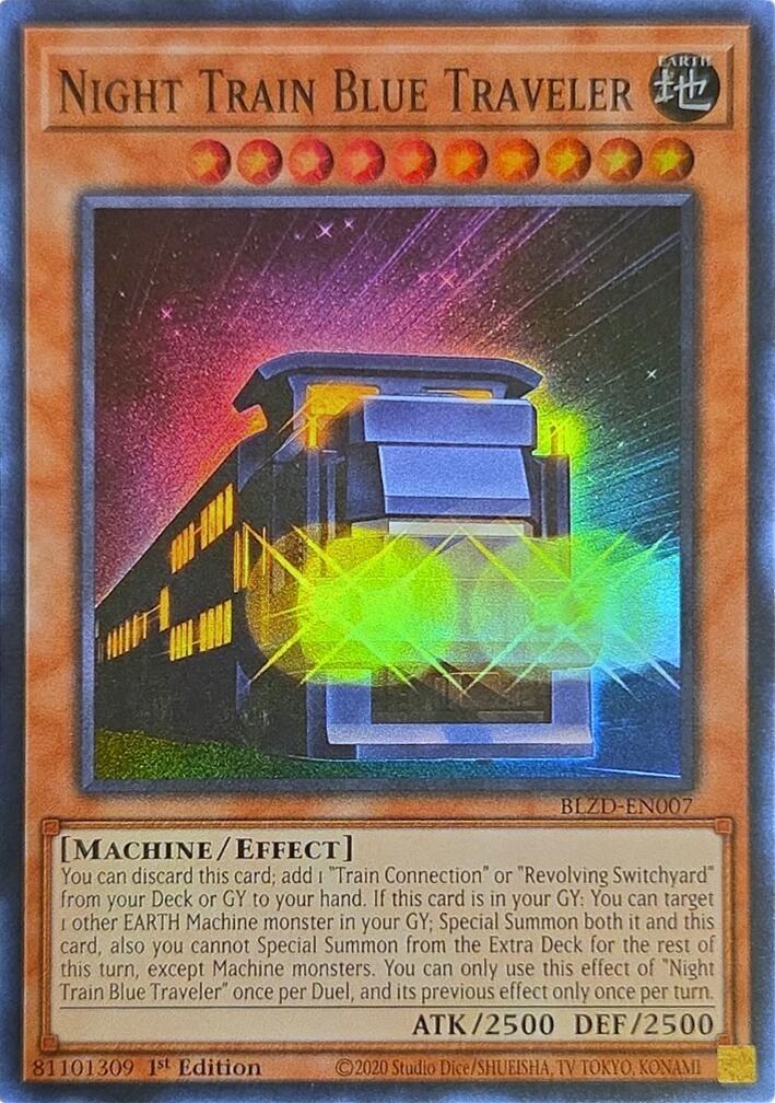 Night Train Blue Traveler [BLZD-EN007] Super Rare | Exor Games Bridgewater