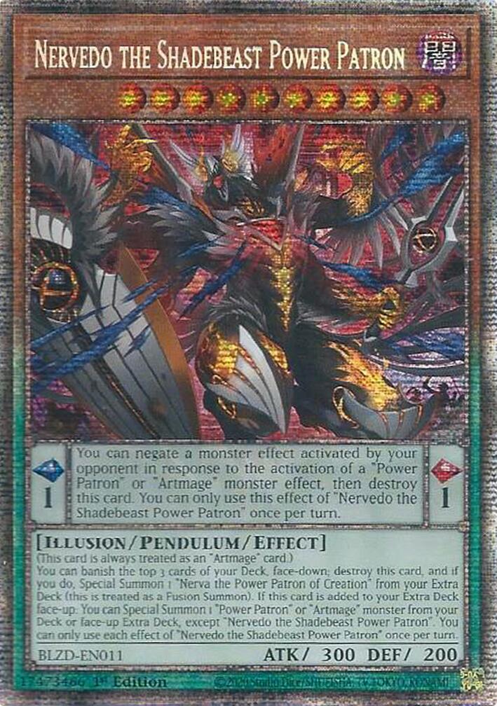 Nervedo the Shadebeast Power Patron (Starlight Rare) [BLZD-EN011] Starlight Rare | Exor Games Bridgewater