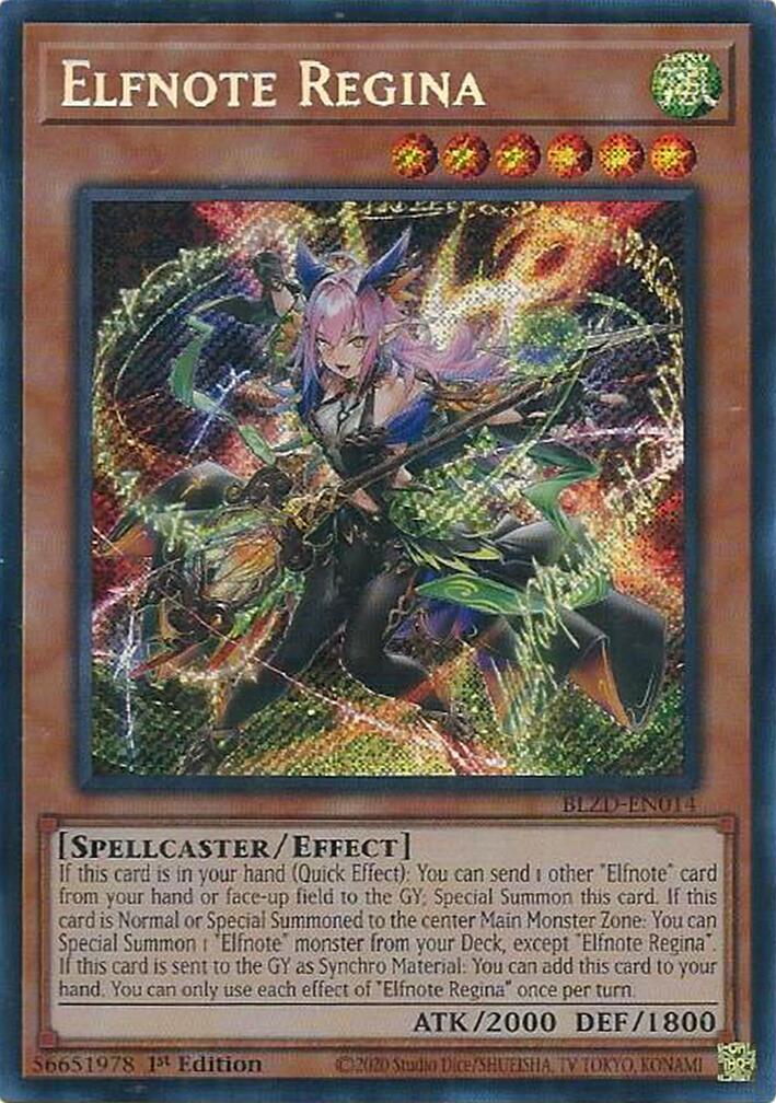 Elfnote Regina [BLZD-EN014] Secret Rare | Exor Games Bridgewater