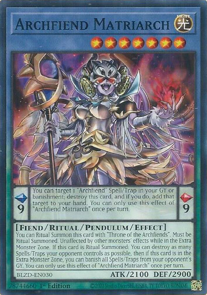 Archfiend Matriarch [BLZD-EN030] Common | Exor Games Bridgewater