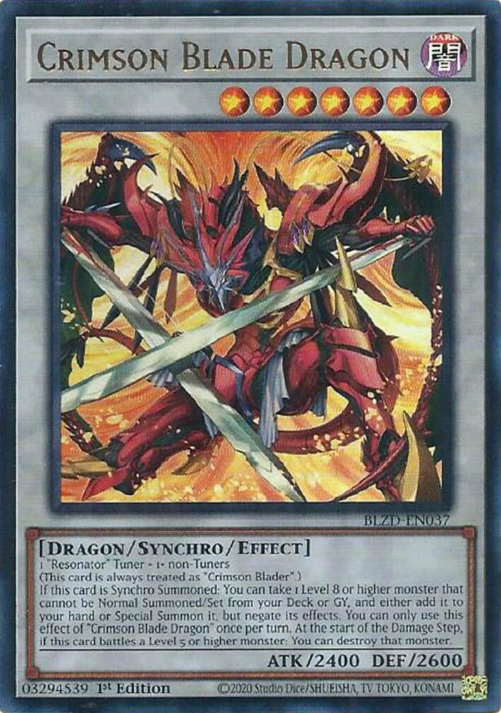 Crimson Blade Dragon [BLZD-EN037] Ultra Rare | Exor Games Bridgewater