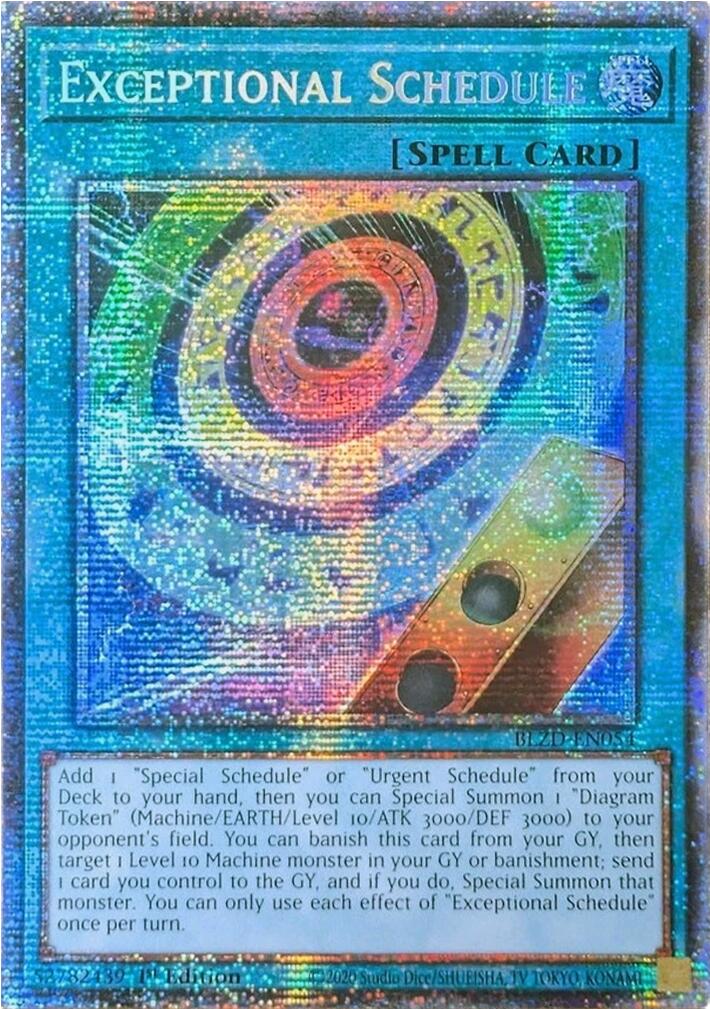 Exceptional Schedule (Starlight Rare) [BLZD-EN054] Starlight Rare | Exor Games Bridgewater