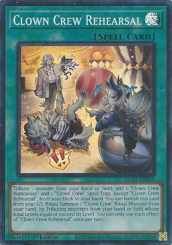 Clown Crew Rehearsal [BLZD-EN059] Super Rare | Exor Games Bridgewater