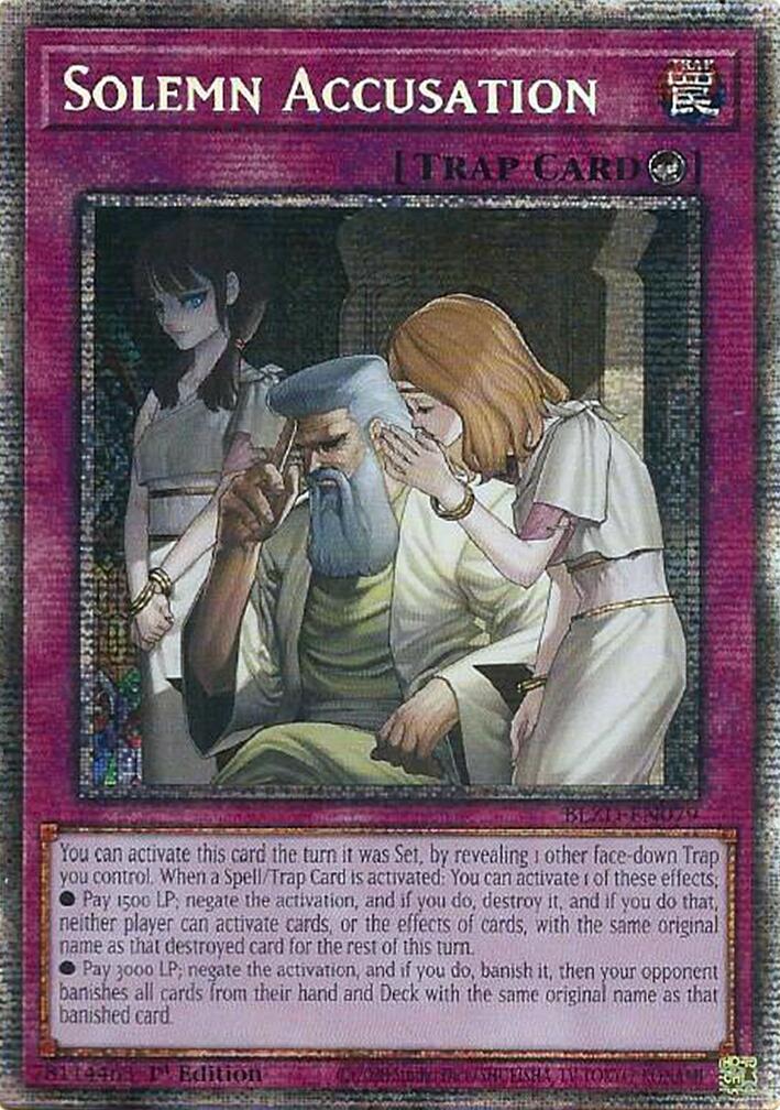 Solemn Accusation (Starlight Rare) [BLZD-EN079] Starlight Rare | Exor Games Bridgewater