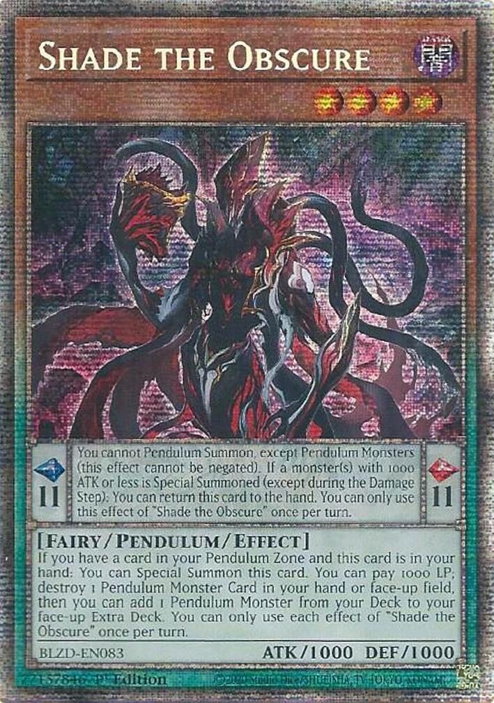 Shade the Obscure (Starlight Rare) [BLZD-EN083] Starlight Rare | Exor Games Bridgewater