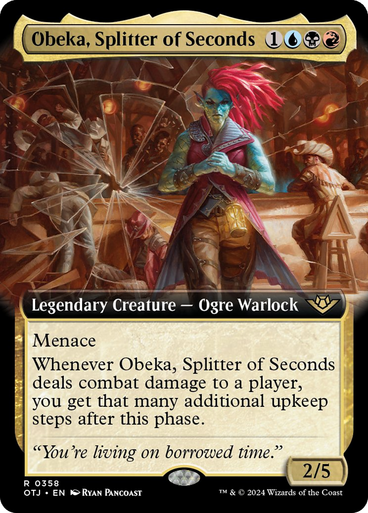 Obeka, Splitter of Seconds (Extended Art) [Outlaws of Thunder Junction] | Exor Games Bridgewater