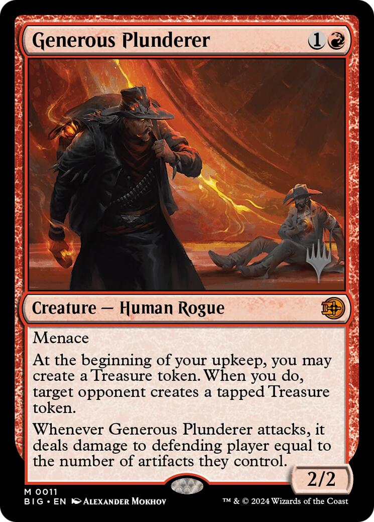 Generous Plunderer [Outlaws of Thunder Junction Promos] | Exor Games Bridgewater