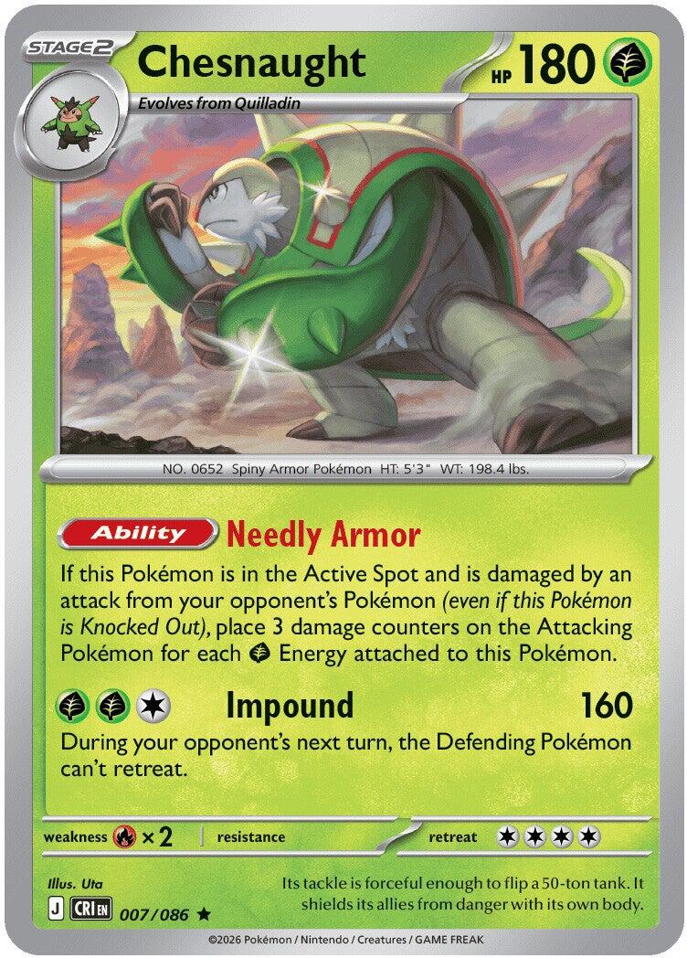 Chesnaught (007/086) [Mega Evolution: Chaos Rising] | Exor Games Bridgewater