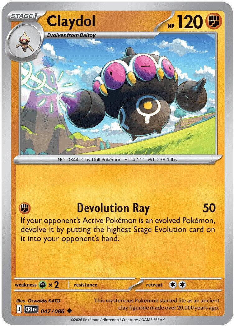 Claydol (047/086) [Mega Evolution: Chaos Rising] | Exor Games Bridgewater
