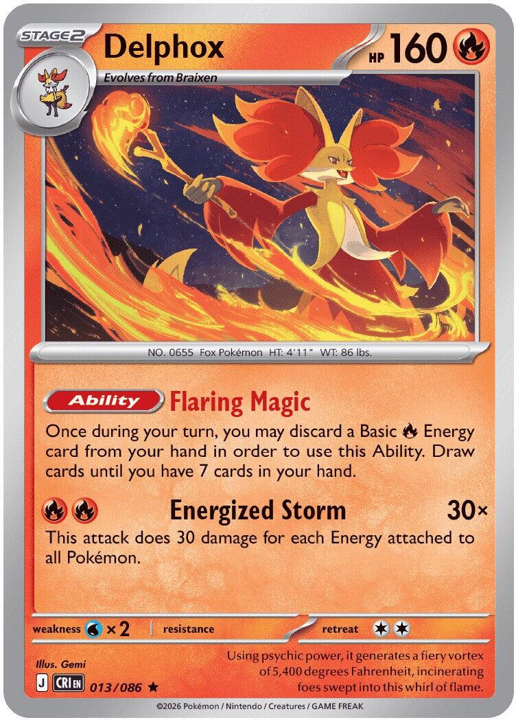 Delphox (013/086) [Mega Evolution: Chaos Rising] | Exor Games Bridgewater