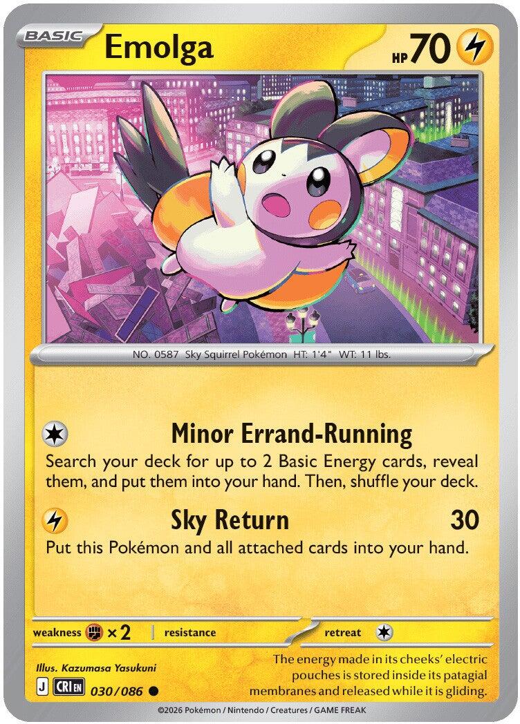 Emolga (030/086) [Mega Evolution: Chaos Rising] | Exor Games Bridgewater