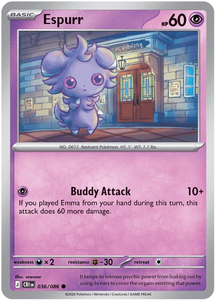 Espurr (036/086) [Mega Evolution: Chaos Rising] | Exor Games Bridgewater