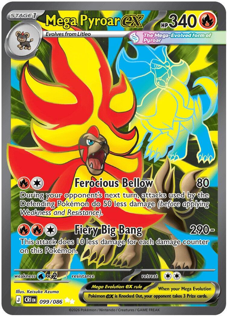 Mega Pyroar ex (099/086) [Mega Evolution: Chaos Rising] | Exor Games Bridgewater