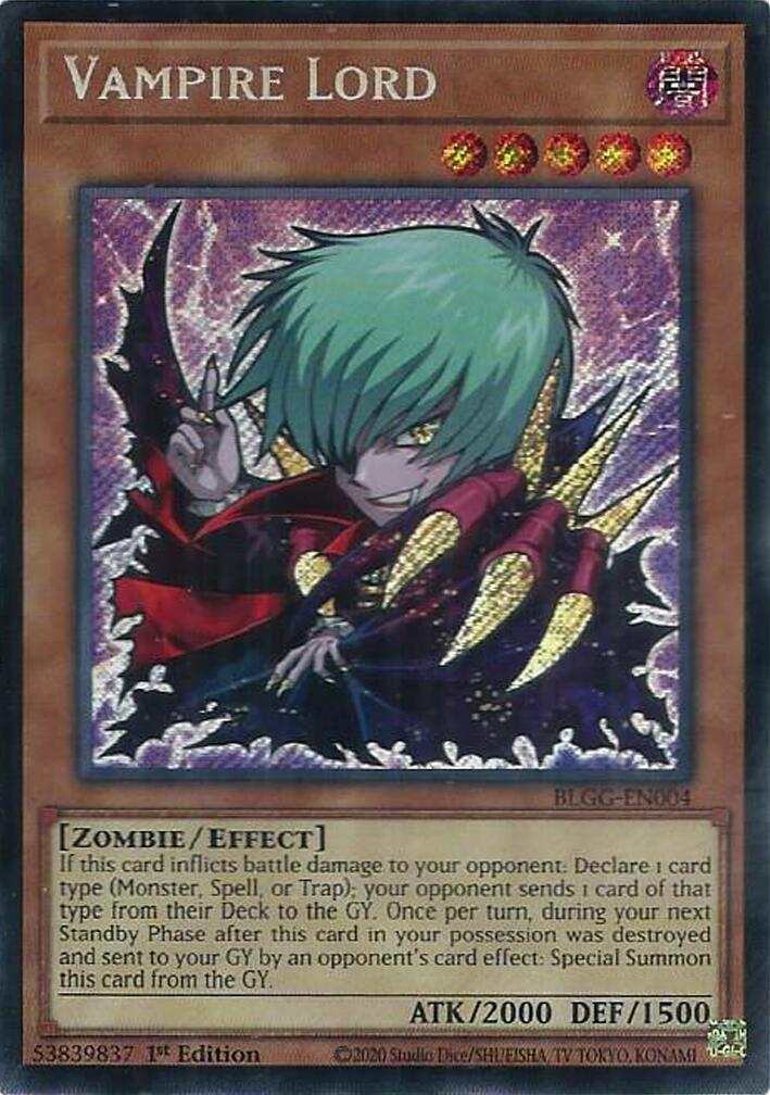 Vampire Lord [BLGG-EN004] Secret Rare | Exor Games Bridgewater
