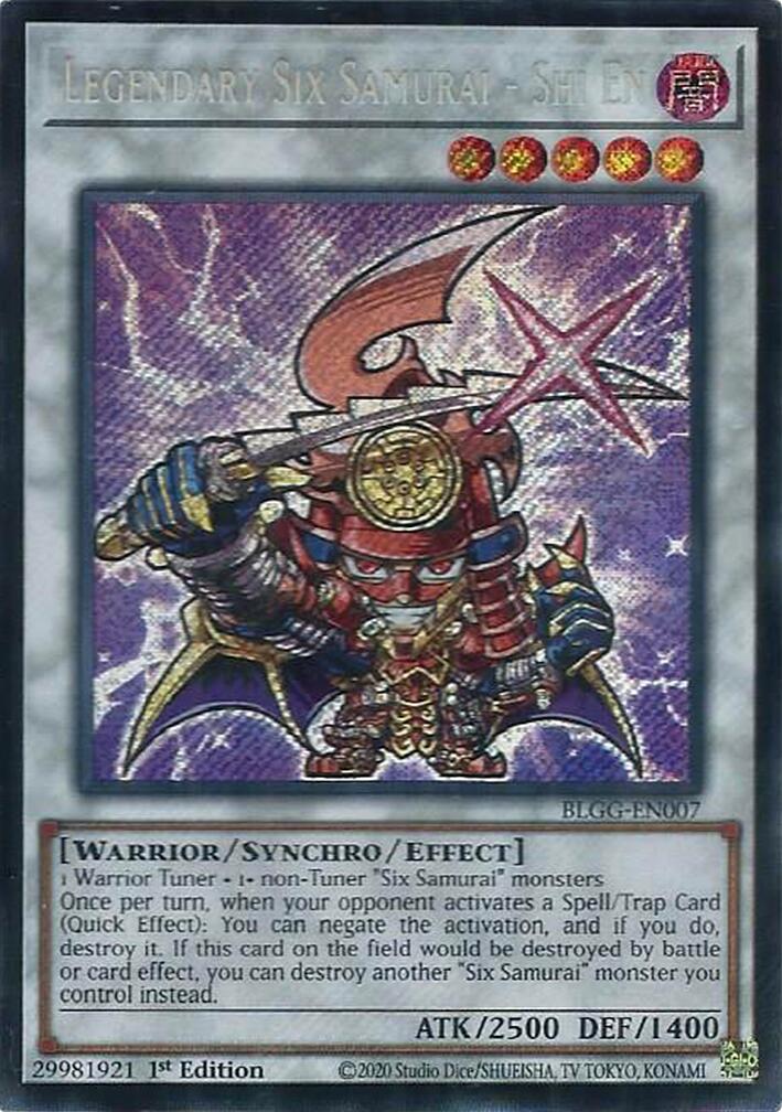 Legendary Six Samurai - Shi En [BLGG-EN007] Secret Rare | Exor Games Bridgewater